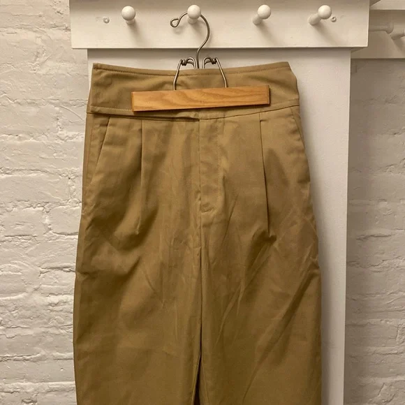 Totême Tan Pleated Lombardy Trousers NWT